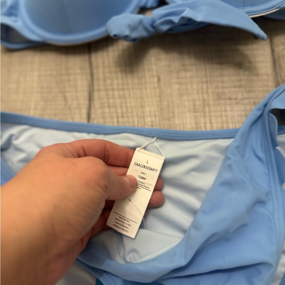 Cupshe Light Blue Scalloped Bikini - Picture 7 of 12